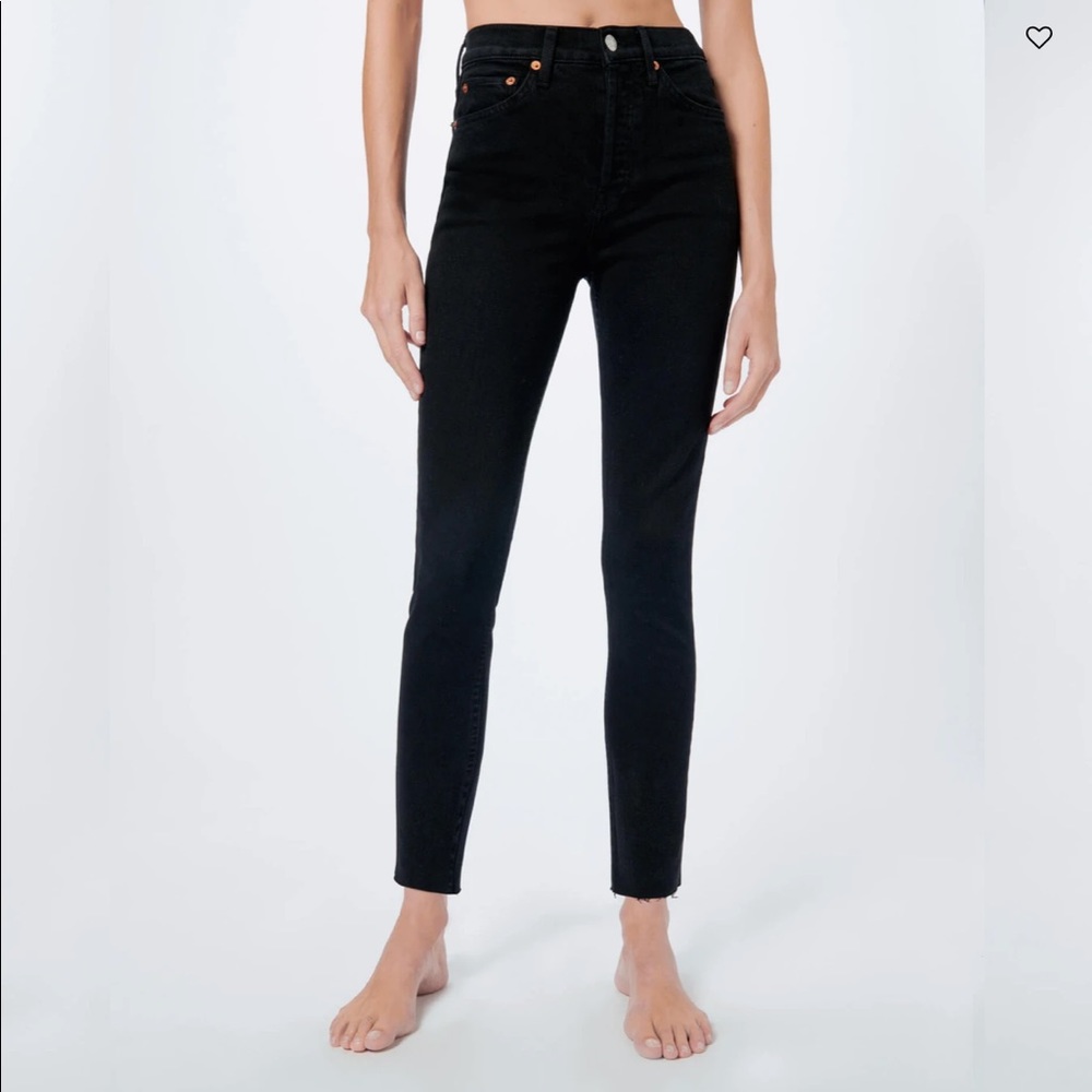 Comfort Stretch High Rise Ankle Crop - Jet Black